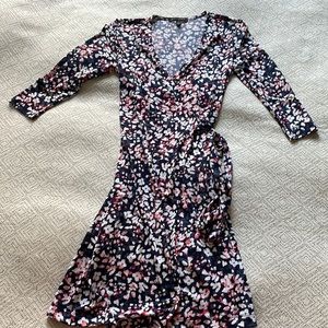 Banana Republic floral print wrap dress